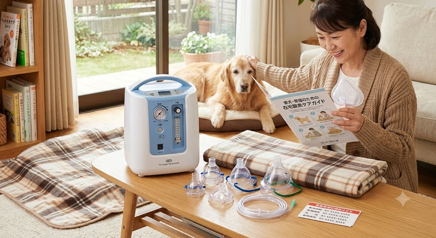 愛犬・愛猫の呼吸を支える在宅ケアのイメージ